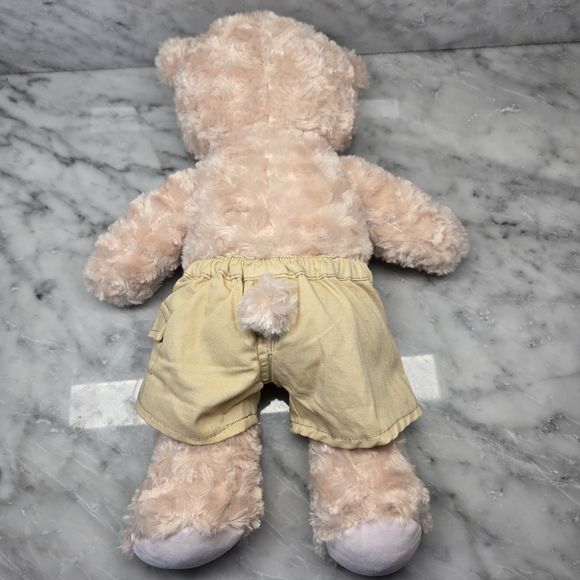 Build a Bear Happy Hugs Bear with Soft Light Brown Fur & Cute Smile 18" w Shorts - Picture 2 of 15